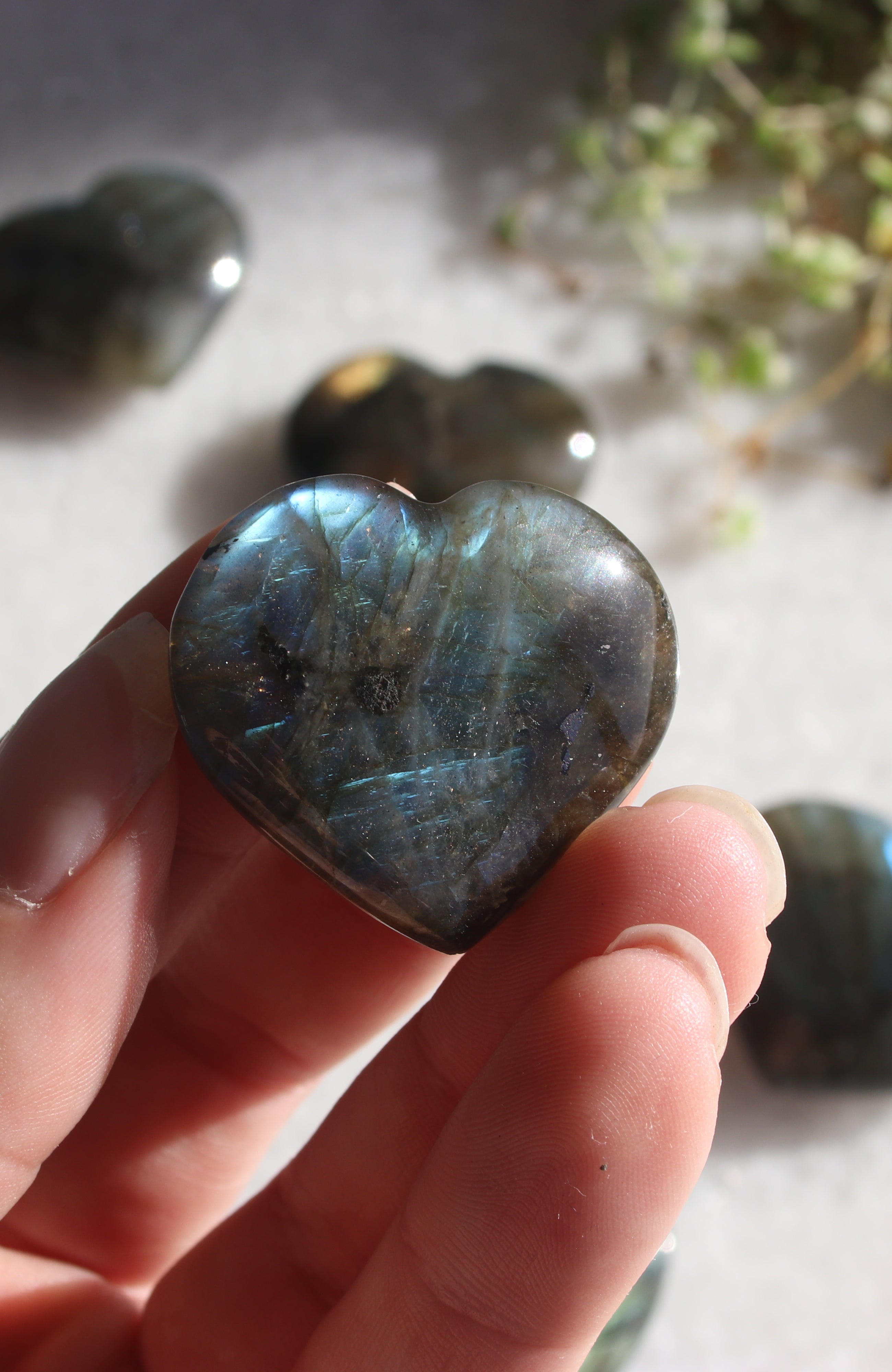Labradorite Hearts